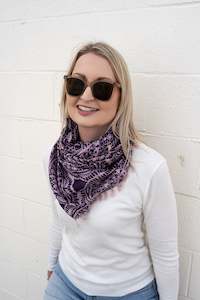 Mandala Tassel Scarf - Purple