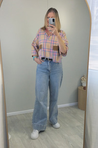 Cropped Harley Top - Camels