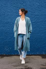 Ava Longline Cardigan - Denim