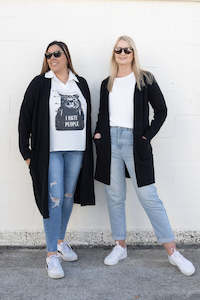 Knits: Snuggly Black Knit Coatigan