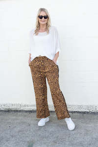 Pants Skirts: Leo Side Stripe Joggers - Gold Shimmer