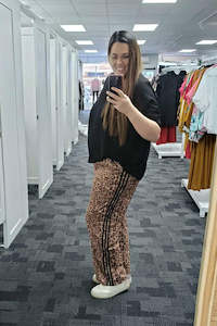 Leo Side Stripe Joggers - Brown