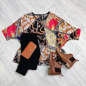 Bold Regal Draped Top - Solid Collection