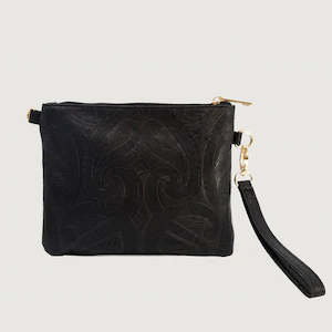 Miriama Grace-Smith Vegan Leather Viaduct Clutch - Black