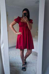 Clearance Collection: Shorter Silky Trinity Dress - Wine