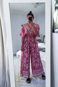 All: Rose Abstract - Loose Esther Jumpsuit