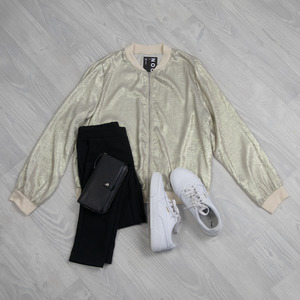 Zip Ups: Metallic Zip Up - Gold Dust