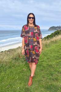 Modern Geo  - Smock Dress