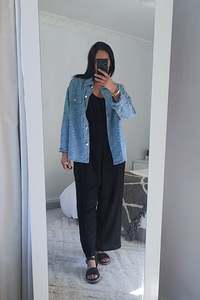 Zip Ups: Light Denim - Daydreamer Shacket