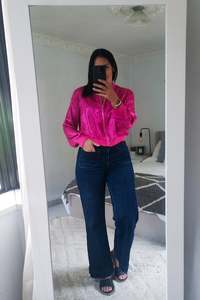 Metallic Zip Up - Pink Diva