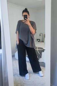 Floaty Chiffon Top - Grey