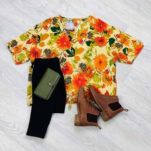 Short Sleeve Verity Tie Top - Sienna Florals