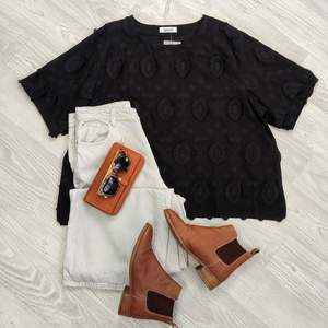 Black Delicate Embroidery top