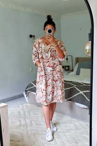 Dresses: Abstract Swirl Tunic/Dress - Autumn