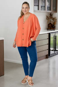 All Nooz Cardis: Melon - Chelsea Knit