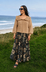 Lucia Knit Cardi - Caramel