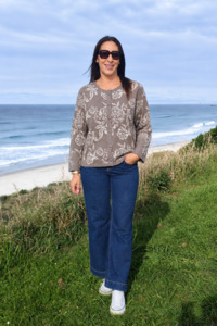 All Nooz Cardis: Grey Motif - Esme Button up Cardi