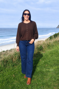 All Nooz Cardis: Chocolate - Cara Button up Cardi