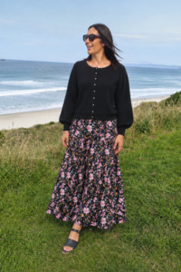 Black - Cara Button up Cardi