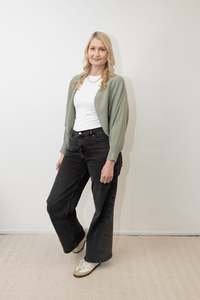 All Nooz Cardis: Layering Shrug - Soft Sage