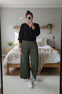 Pants Skirts: Green - Lounge Culottes