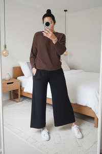 Pants Skirts: Black - Lounge Culottes