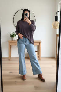 Pants Skirts: Lizzy Stretch Denim Jeans - Light Blue