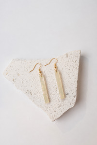 Accessories: Mini Opalescent Stone Bar earrings