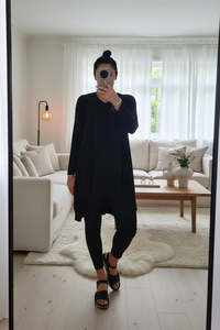 Clearance Collection: Hi-Lo Punn Tunic - Black
