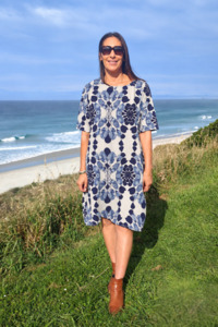 Dresses: Ocean Botanical - Smock Dress