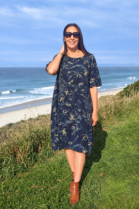 Dresses: Pacific Twilight Floral - Smock Dress