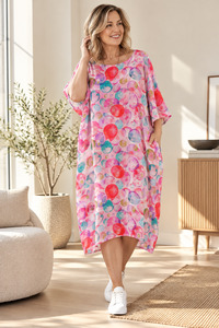 Dresses: Candyfloss Bubbles - Curvier Smock Dress