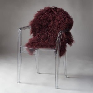 Products: Tibetan Sheepskin - Burgundy Rose - Noozi