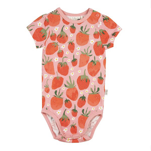 Baby Clothing: Fragola Strawberry Baby Body Short Sleeve