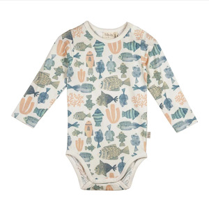 Baby Clothing: Fishes Baby Body Long Sleeve