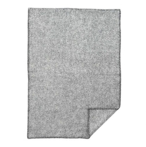 Klippan Domino 100% Wool Baby Blanket, Dark Grey