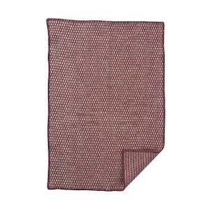 Klippan Knut 100% Wool Baby Blanket, Rose Brown