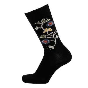 Bloom Merino Socks, Black