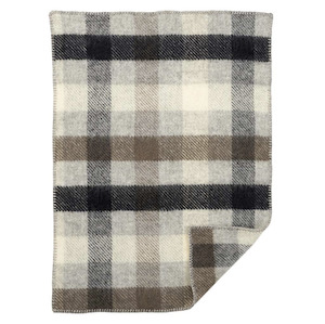 Klippan Premium Gotland Multi 100% Wool Baby Blanket, 65x90cm Grey