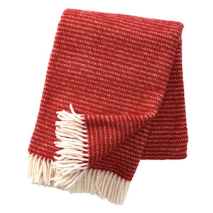 Klippan: Klippan Ralph 100% Wool Throw, Red