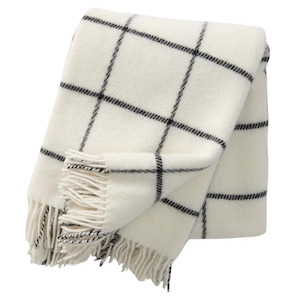 Klippan: Klippan Vinga 100% Wool Throw, White