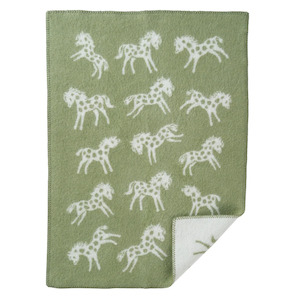 Klippan Premium 100% Wool Baby Blanket Pony, Faded Sage