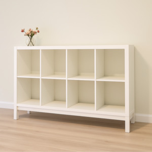 Ikea Kallax 2x4 Shelving Unit with Underframe, 147x94cm, White