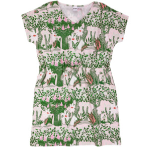 Moomin Tea Womens' Dress Spring Chestnut, Rose-Green