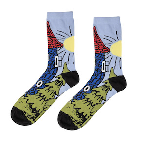 Moominhouse Adults Socks, Blue Multi