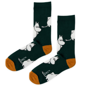 Adult Clothing Socks: Moomin 80 Moomintroll Men's Socks, Green