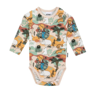 Baby Clothing Socks 56 86cm: Moomin Savanna Long Sleeve Baby Body, Multi Beige