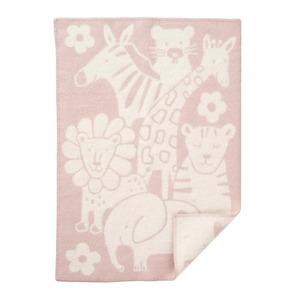 Klippan Picnic 100% Wool Baby Blanket, Pink