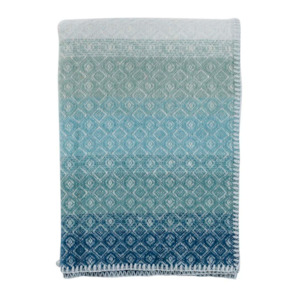 Klippan Havana Midi Wool Blanket, Aqua Multi