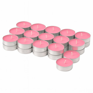 Ikea Blodbok Tea Light Candle, 30-Pack, Strawberry